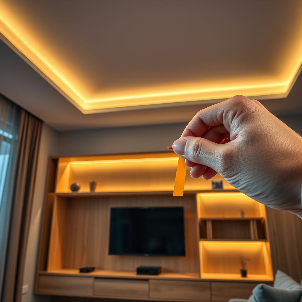 استفاده خلاقانه از چسب برق تاپ رول در نصب نور مخفی و تجهیزات LED در دکوراسیون داخلی