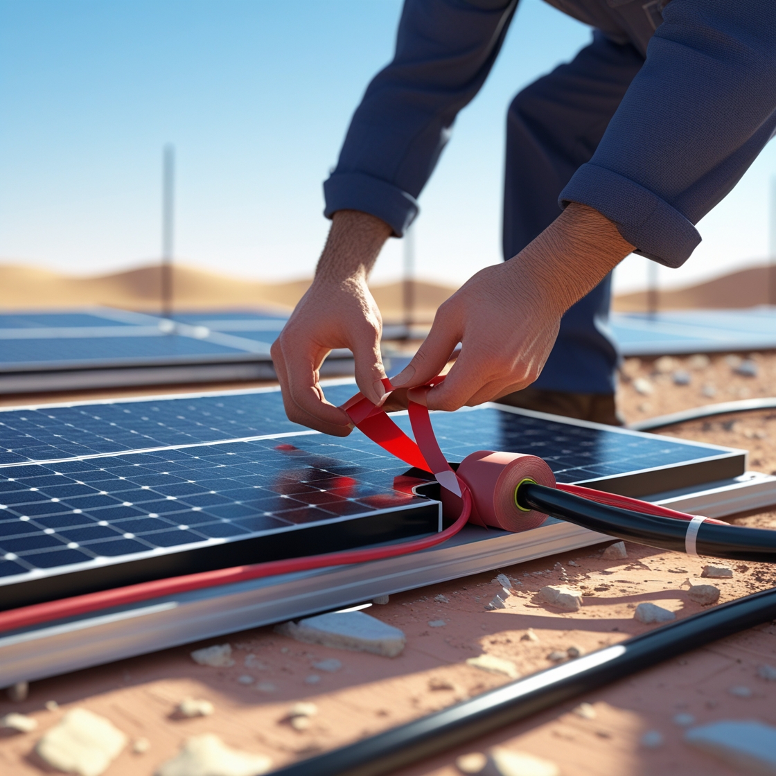 چسب برق نسوز؛ انتخابی هوشمندانه برای سیم‌کشی سیستم‌های خورشیدی در اقلیم‌های گرم ایران