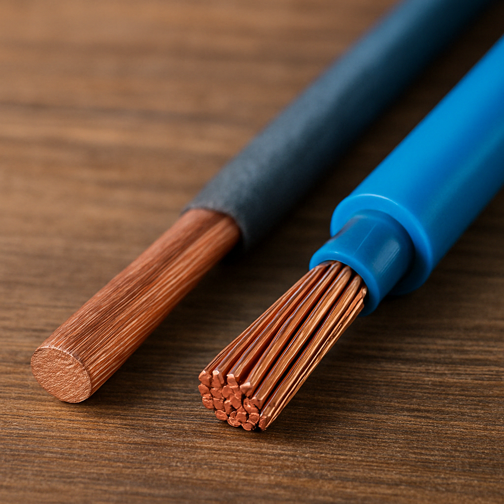 تفاوت سیم افشان و مفتولی در برق‌کشی ساختمان | راهنمای خرید