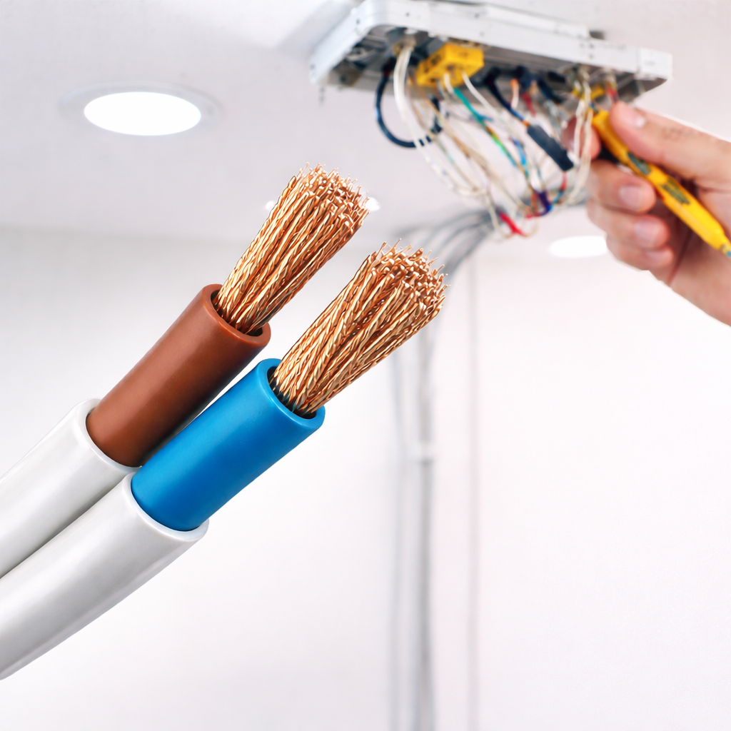 کاربرد کابل افشان 2×1.5 در سیم‌کشی روشنایی ساختمان‌ها