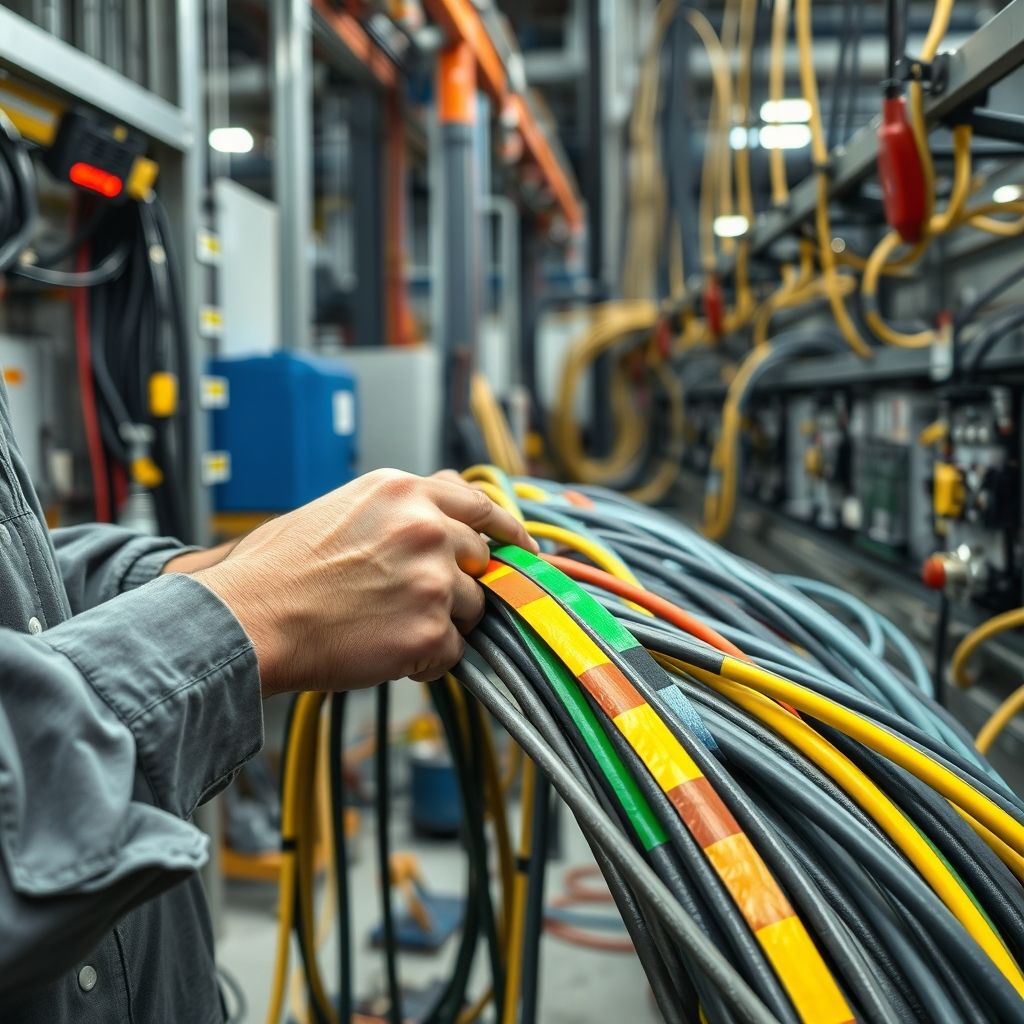 کدگذاری حرفه‌ای کابل‌ها در پروژه‌های عمرانی با چسب برق رنگی تاپ رول