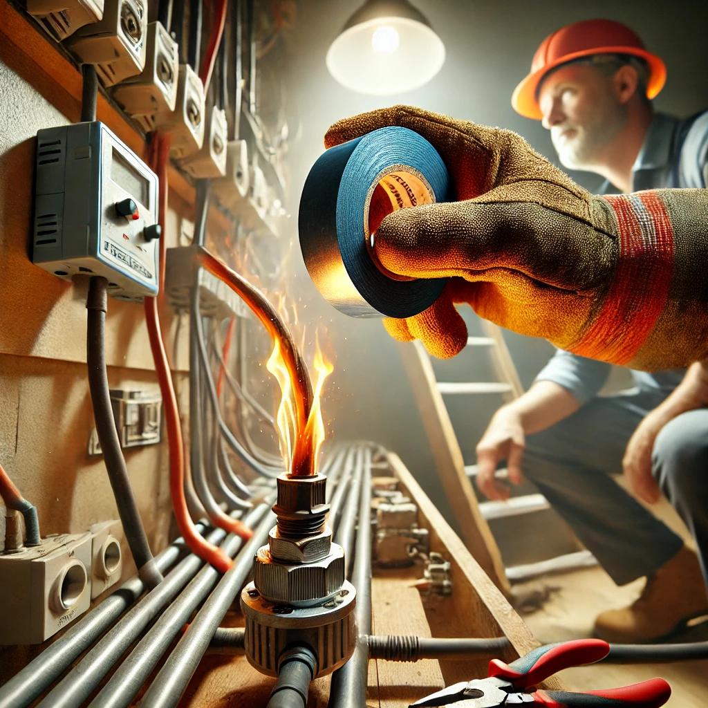 نقش چسب برق نسوز در افزایش ایمنی سیستم‌های الکتریکی